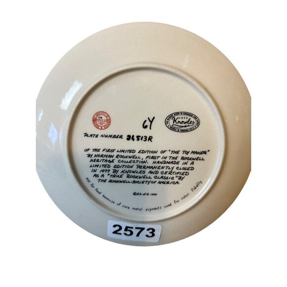 1977 Knowles Norman Rockwell First Limited Edition Collector Plate #24513R - Picture 5 of 7